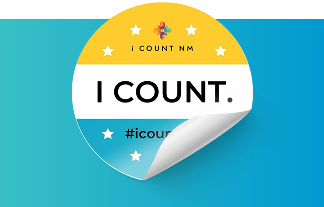 I Count NM campaign sticker mockup